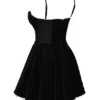 Minimoiselle Black Velvet Tulle Mini Dress Minimoiselle Black Velvet Tulle Mini Dress