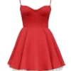 Minimoiselle Holly Red Satin Tulle Mini Dress Minimoiselle Holly Red Satin Tulle Mini Dress