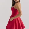 Minimoiselle Holly Red Satin Tulle Mini Dress Minimoiselle Holly Red Satin Tulle Mini Dress