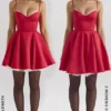 Minimoiselle Holly Red Satin Tulle Mini Dress Minimoiselle Holly Red Satin Tulle Mini Dress