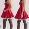 Minimoiselle Holly Red Satin Tulle Mini Dress Minimoiselle Holly Red Satin Tulle Mini Dress