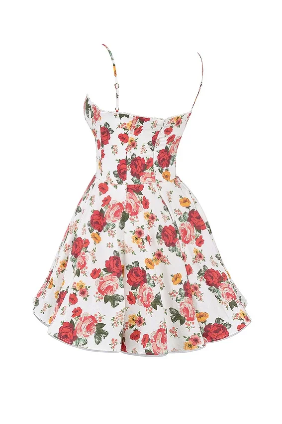 Minimoiselle Italian Rose Print Tulle Mini Dress Minimoiselle Italian Rose Print Tulle Mini Dress