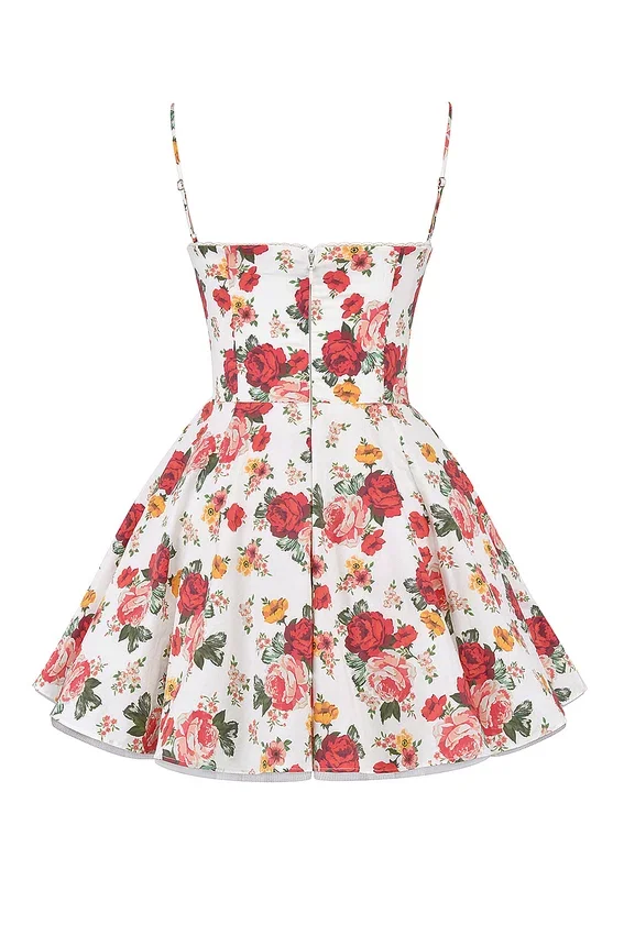 Minimoiselle Italian Rose Print Tulle Mini Dress Minimoiselle Italian Rose Print Tulle Mini Dress