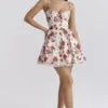 Minimoiselle Italian Rose Print Tulle Mini Dress Minimoiselle Italian Rose Print Tulle Mini Dress