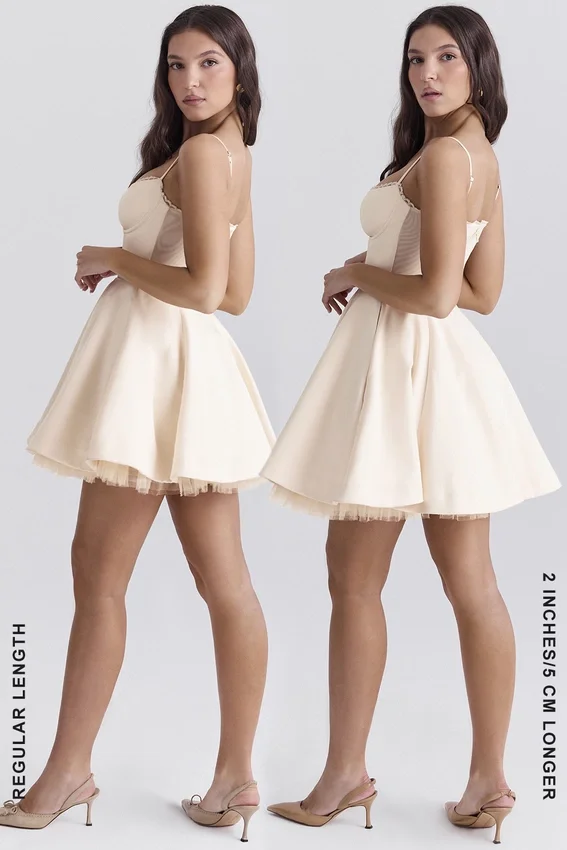 Minimoiselle Vintage Cream Tulle Mini Dress Minimoiselle Vintage Cream Tulle Mini Dress