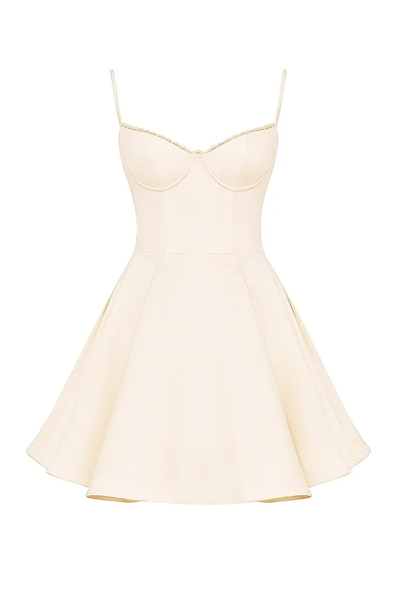 Minimoiselle Vintage Cream Tulle Mini Dress Minimoiselle Vintage Cream Tulle Mini Dress