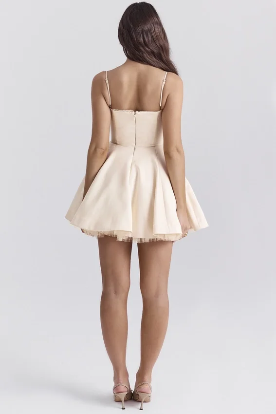 Minimoiselle Vintage Cream Tulle Mini Dress Minimoiselle Vintage Cream Tulle Mini Dress