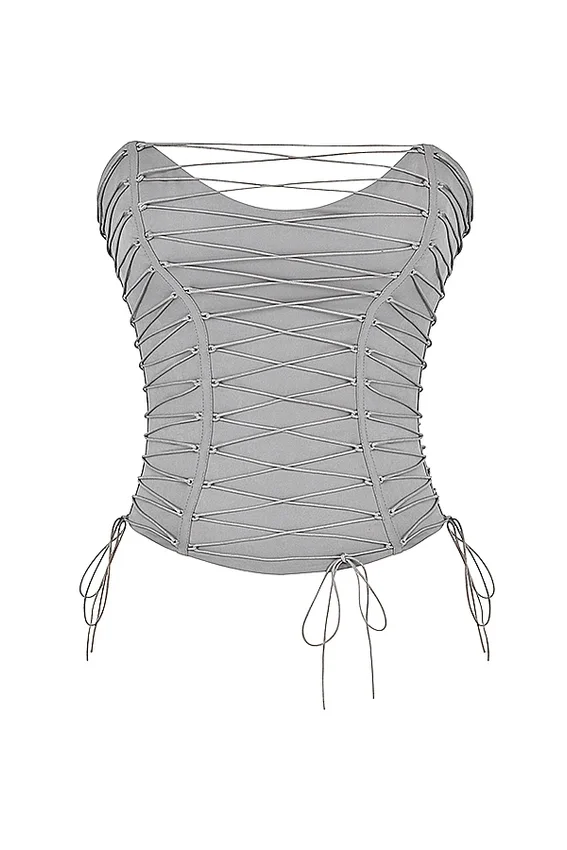 Mirabelle Smoke Lace Up Corset Mirabelle Smoke Lace Up Corset