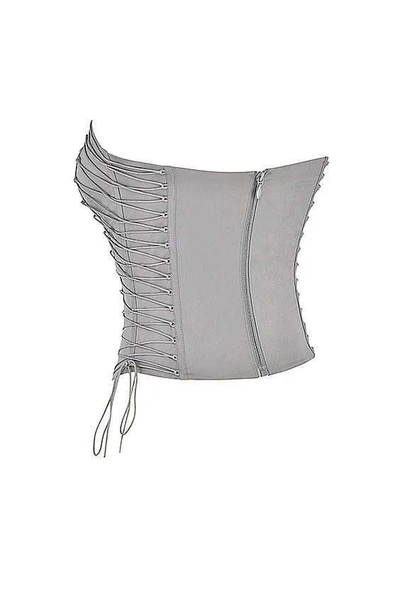 Mirabelle Smoke Lace Up Corset Mirabelle Smoke Lace Up Corset