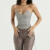 Mirabelle Smoke Lace Up Corset Mirabelle Smoke Lace Up Corset