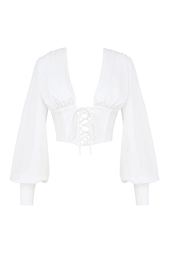 Mirabelle White Lace Up Corset Mirabelle White Lace Up Corset