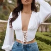 Mirabelle White Lace Up Corset Mirabelle White Lace Up Corset
