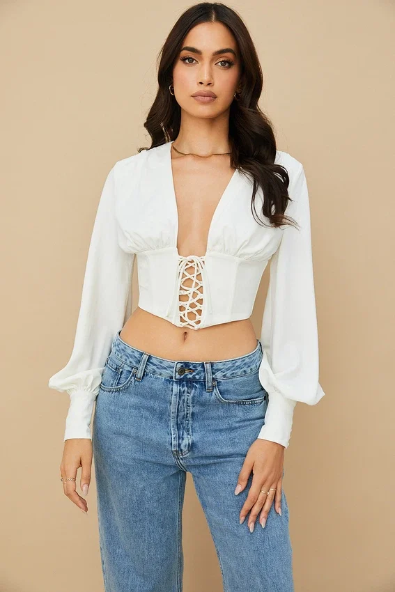 Mirabelle White Lace Up Corset Mirabelle White Lace Up Corset