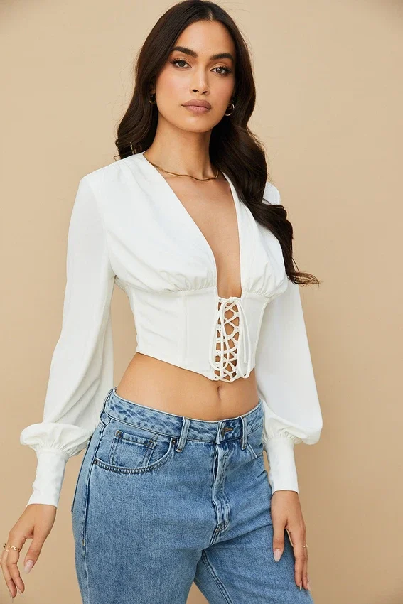 Mirabelle White Lace Up Corset Mirabelle White Lace Up Corset