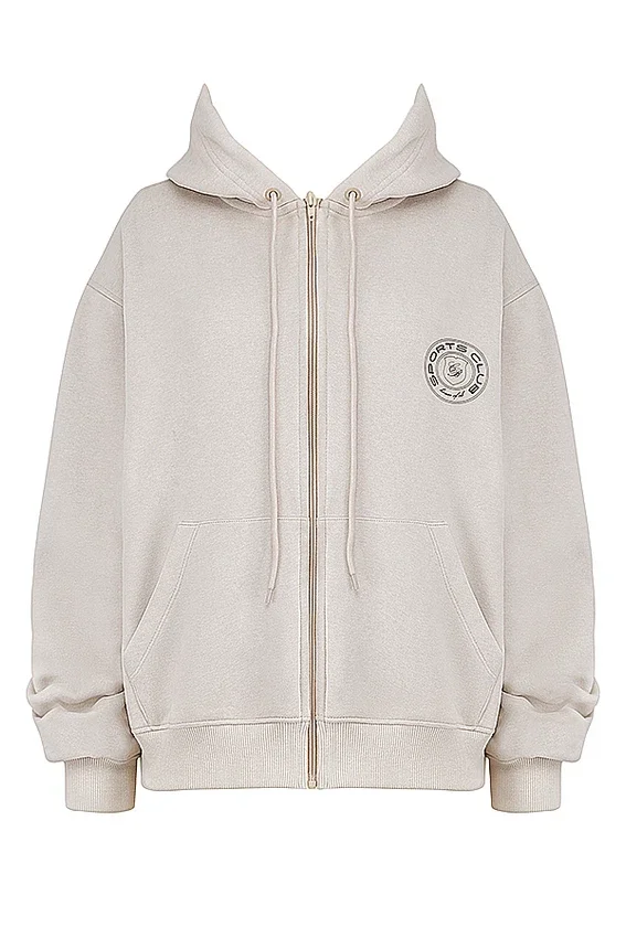 Mirage Cloud Cotton Fleece-Back Zip Through Hoodie Mirage Cloud Cotton Fleece-Back Zip Through Hoodie