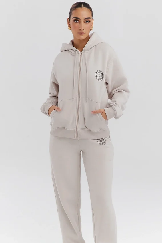 Mirage Cloud Cotton Fleece-Back Zip Through Hoodie Mirage Cloud Cotton Fleece-Back Zip Through Hoodie
