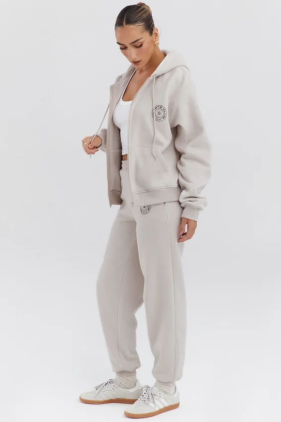 Mirage Cloud Cotton Fleece-Back Zip Through Hoodie Mirage Cloud Cotton Fleece-Back Zip Through Hoodie