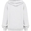 Mirage Light Grey Marl Cotton Fleece-Back Zip Through Hoodie Mirage Light Grey Marl Cotton Fleece-Back Zip Through Hoodie