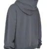 Mirage Slate Cotton Fleece-Back Zip Through Hoodie Mirage Slate Cotton Fleece-Back Zip Through Hoodie