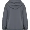 Mirage Slate Cotton Fleece-Back Zip Through Hoodie Mirage Slate Cotton Fleece-Back Zip Through Hoodie