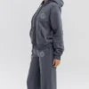 Mirage Slate Cotton Fleece-Back Zip Through Hoodie Mirage Slate Cotton Fleece-Back Zip Through Hoodie