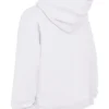 Mirage White Cotton Fleece-Back Zip Through Hoodie Mirage White Cotton Fleece-Back Zip Through Hoodie