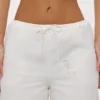 Mirea White Cotton Broderie Anglaise Wide Leg Trousers Mirea White Cotton Broderie Anglaise Wide Leg Trousers