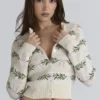 Mistle-Bow All Over Print Wool Cardigan Mistle-Bow All Over Print Wool Cardigan