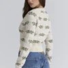 Mistle-Bow All Over Print Wool Cardigan Mistle-Bow All Over Print Wool Cardigan