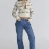 Mistle-Bow All Over Print Wool Cardigan Mistle-Bow All Over Print Wool Cardigan