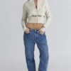 Mistle-Bow Cream Jacqard Wool Cardigan Mistle-Bow Cream Jacqard Wool Cardigan