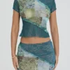 Mistress Rocks Ocean Teal Panelled Mini Skirt – SALE Mistress Rocks Ocean Teal Panelled Mini Skirt – SALE
