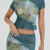 Mistress Rocks Ocean Teal Panelled Mini Skirt – SALE Mistress Rocks Ocean Teal Panelled Mini Skirt – SALE
