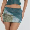 Mistress Rocks Ocean Teal Panelled Mini Skirt – SALE Mistress Rocks Ocean Teal Panelled Mini Skirt – SALE