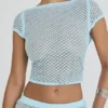 Mistress Rocks Seafoam Knit Open Back Ruffle Top – SALE