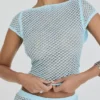 Mistress Rocks Seafoam Knit Open Back Ruffle Top – SALE