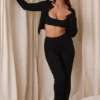 Mitzi Black Ribbed Knit Leggings Mitzi Black Ribbed Knit Leggings