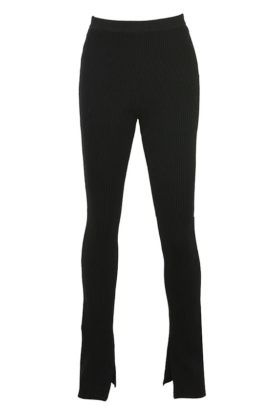 Mitzi Black Ribbed Knit Leggings Mitzi Black Ribbed Knit Leggings