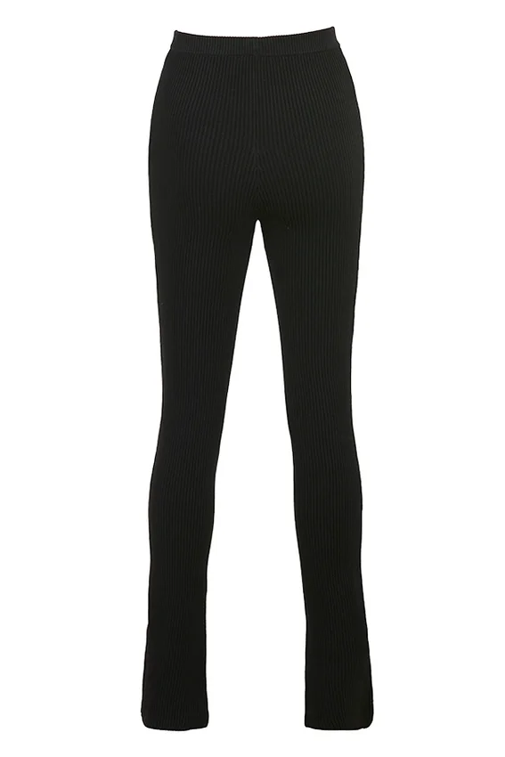 Mitzi Black Ribbed Knit Leggings Mitzi Black Ribbed Knit Leggings