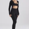 Mitzi Black Ribbed Knit Leggings Mitzi Black Ribbed Knit Leggings