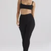 Mitzi Black Ribbed Knit Leggings Mitzi Black Ribbed Knit Leggings