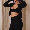 Mitzi Black Ribbed Knit Leggings Mitzi Black Ribbed Knit Leggings