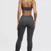 Mitzi Dark Grey Ribbed Knit Leggings Mitzi Dark Grey Ribbed Knit Leggings