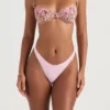 Monaco Olive Floral Underwired Bikini Top