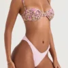 Monaco Olive Floral Underwired Bikini Top