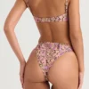Mykonos Olive Floral High Waist Bikini Bottom
