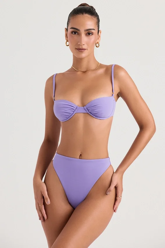 Mykonos Violet High Waist Bikini Bottom Mykonos Violet High Waist Bikini Bottom