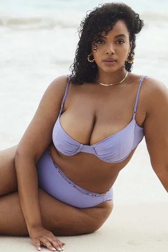 Mykonos Violet High Waist Bikini Bottom Mykonos Violet High Waist Bikini Bottom