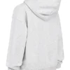 Muse Light Grey Marl Cotton Fleece-Back Hoodie Muse Light Grey Marl Cotton Fleece-Back Hoodie