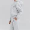 Muse Light Grey Marl Cotton Fleece-Back Hoodie Muse Light Grey Marl Cotton Fleece-Back Hoodie